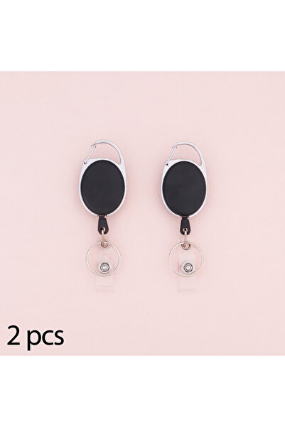 Choice black 2PCS Retractable Badge Reel Heavy Duty Black Badge Reel for Nurs...