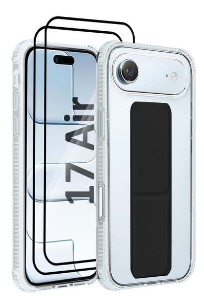 CATANES 3 Packs Finger Grip Clear Case Cover for iPhone 17 Air with Kickstand...