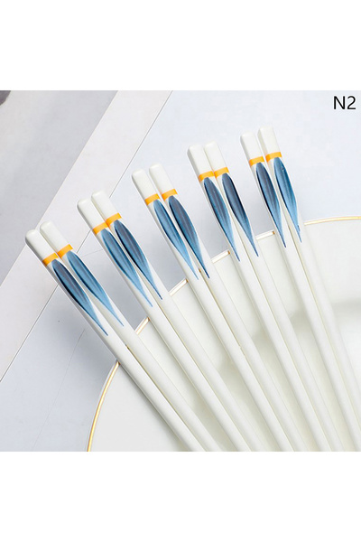 Choice 2 Ceramic Japanese Style Chopsticks Bone Porcelain Long Chopsticks Sus...