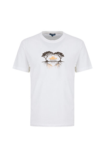Discovery Expedition Beyaz Erkek T-Shirt D6SU-TST3100