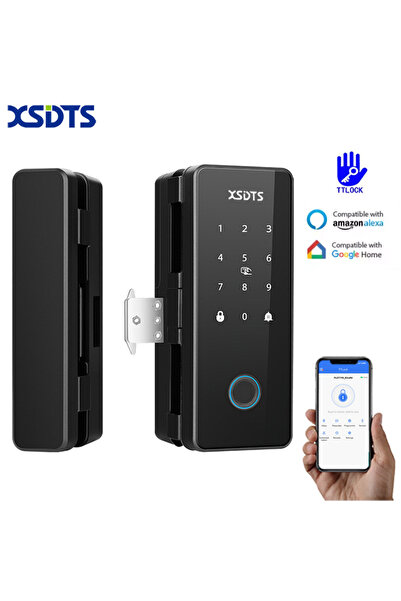 Choice1 قفل ذكي للأبواب الزجاجية XSDTS GL3-TTLOCK TT-Lock بتقنية البلوتوث وبص...