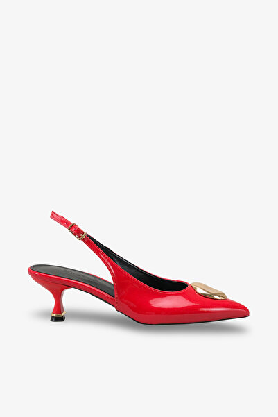 İNNABUTİKK Tessa Women's Heeled Shoes with Accessories - Red Patent Leather