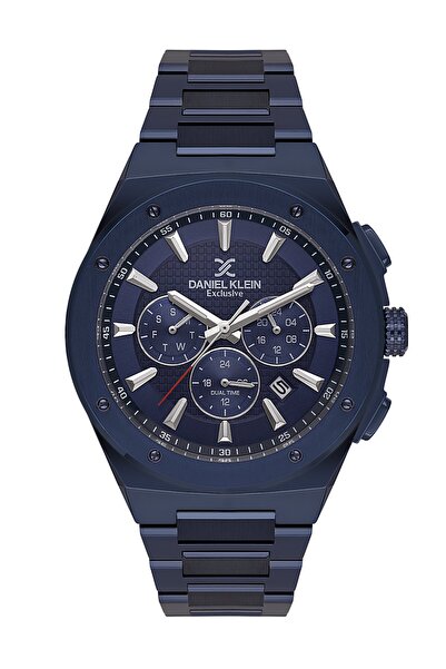 Daniel Klein Navy Blue Color 44.5 mm Gift Packaged Inner Gauges Active Men's ...
