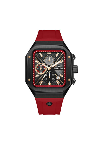 Kenneth Scott Men's Chronograph Black Dial Watch - K26104-BSRB