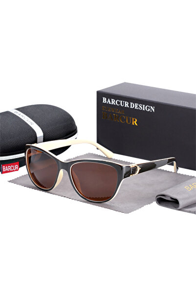 choice2 creamy-white BARCUR TR90 Ladies sunglasses Gradient UV400 Cat Eye Sun...