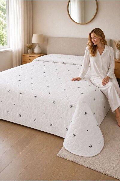 Uçkan home 100% Cotton Double Pique Bedspread Suitable for All Seasons