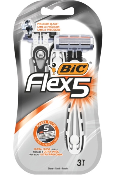 Bic Flex 5 - 5 Bıçaklı Erkek Tıraş Bıçağı Hassas Düzelticili 3’lü