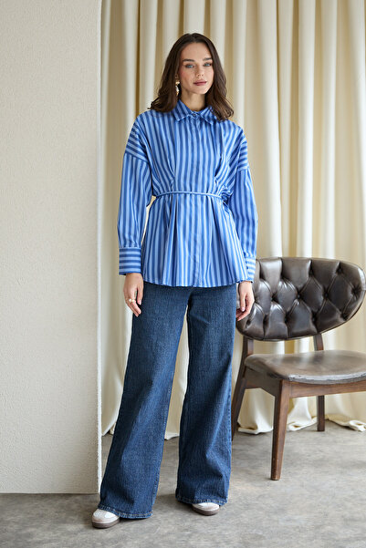 Melike Tatar Striped Poplin Shirt 32-2854