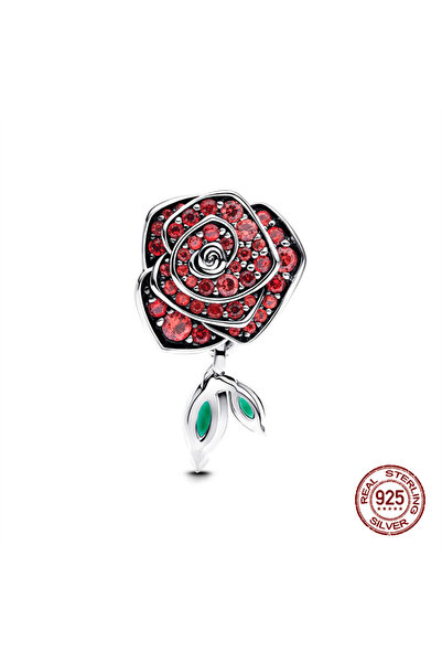 Choice4 BMT1294-B Charms 925 Silver Roses & Lucky Four-Leaf Clover Charms Bea...