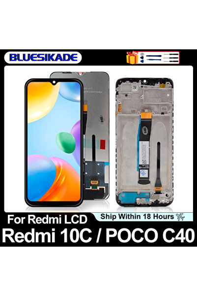 Choice Black No Frame 6.71" IPS LCD For Redmi 10c LCD POCO C40 Display Touch ...