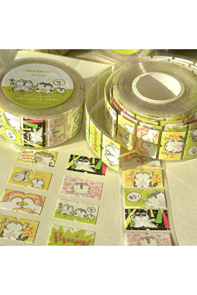 Choice 200PCS 200pcs/Roll Transparent Cute Cats Stickers for Kids Funny Anima...