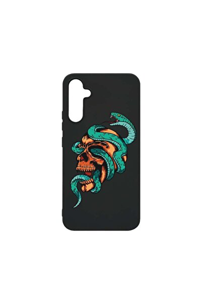 bestcase Калъф, съвместим със Samsung Galaxy A34, с дизайн на череп, 0.8 мм т...