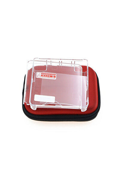 choice2 حقيبة حمل حمراء لجهاز GBA SP مع غطاء واقي شفاف وواقي للشاشة