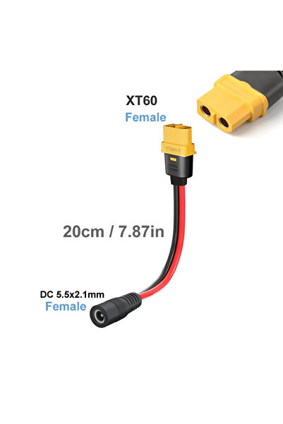 Choice DC F to XT60 F XT60 Plug Female Male To DC 5.5x2.1mm Connector Chargin...
