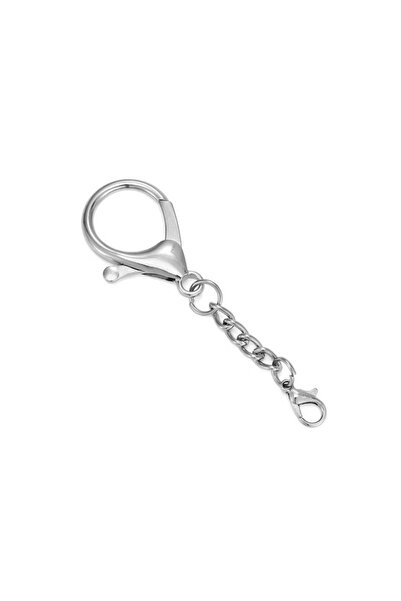 Choice1 style A 10Pcs Silver Color Large Lobster Clasp Alloy Keychain With Sm...