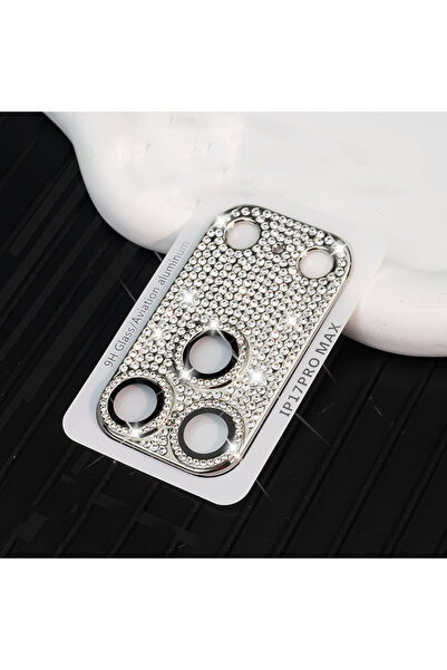 Choice39 17 Pro Max Silver Full Diamond Camera Protection For iPhone 17 16 15...