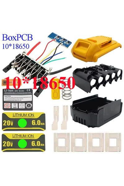 Choice علبة بلاستيكية لبطارية ديوالت 20 فولت ليثيوم أيون 10X18650 مع دائرة حم...