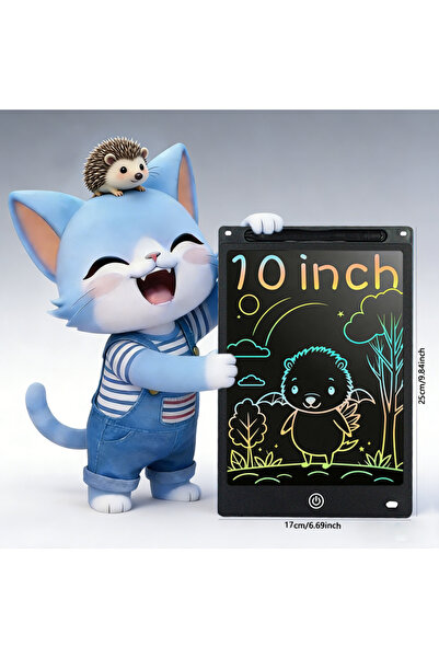 Choice3 لوح رسم إلكتروني أسود مقاس 10 بوصات مع شاشة LCD ملونة للكتابة اليدوية...