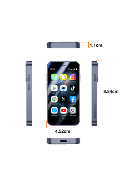 Choice3 Blue SOYES A17 Mini Android8.1 Smart Phone 3.0 Inches 2GB RAM 16GB RO...