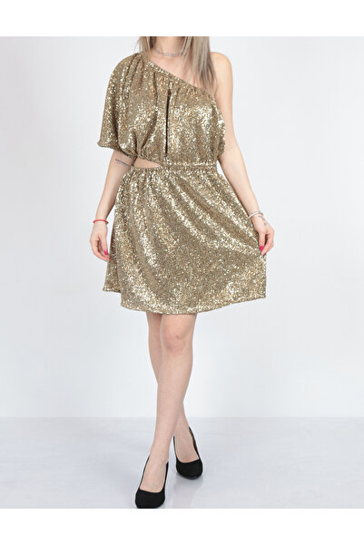 Evendi Short dress, Gold