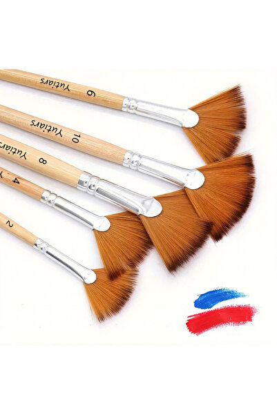 Choice1 5 PCS 5/10pcs Paint Brushes Set Fan Brushes Acrylic Paint Brushes Oil...