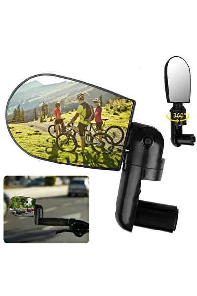 Choice Black Bicycle ABS Rearview Mirror Mountain Road Bike Foldable Convex R...