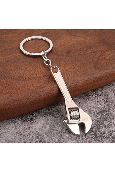Choice silvery Simulation Tool Keychain Metal Creative Wrench Keychain Car Sm...