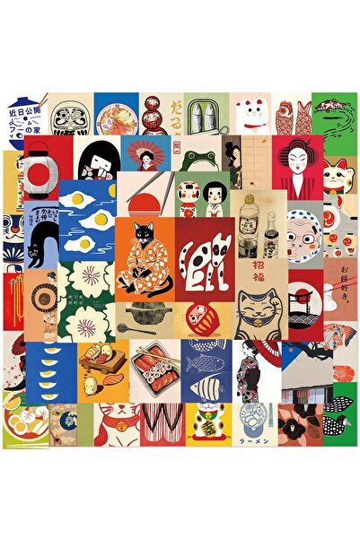 Choice 50pcs 50pcs Japanese Cultural Traditional Elements Graffiti Stickers P...
