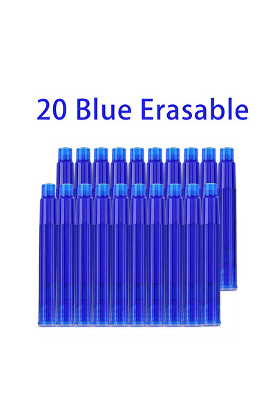 choice2 20 blue 12-20PCS/Set Erasable Blue Ink Sac Fountain Pen Ink Cartridge...