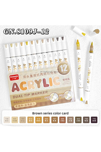 choice2 Brown Series GuangNa Dual Tip New Press-free Student Painting Hand Dr...