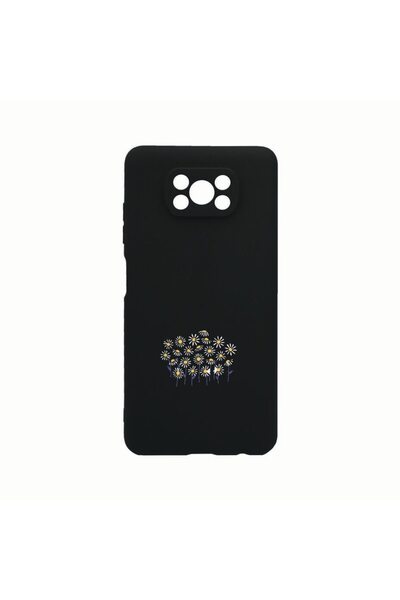 bestcase Силиконов калъф, съвместим с Xiaomi Poco X3 Pro, с малки цветя марга...
