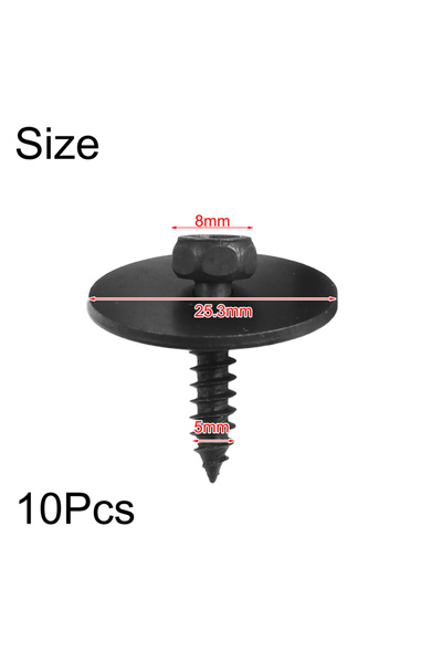Choice 10pcs 8mm Hex Screw Bolt Retainer Fender Liner Under Cover Screw for M...