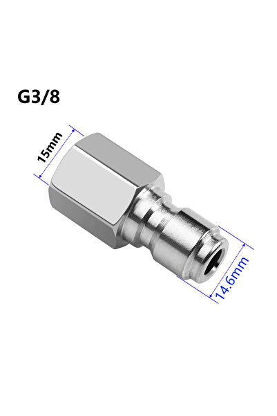 Choice COLORLESS 3/8 Inch Pressure Washer Coupler Quick Connect Plug Stainles...