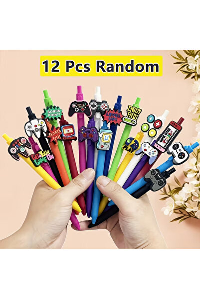 Choice1 12 قطعة من أقلام الحبر الجاف على شكل وحدة تحكم ألعاب، قابلة للتمديد، ...