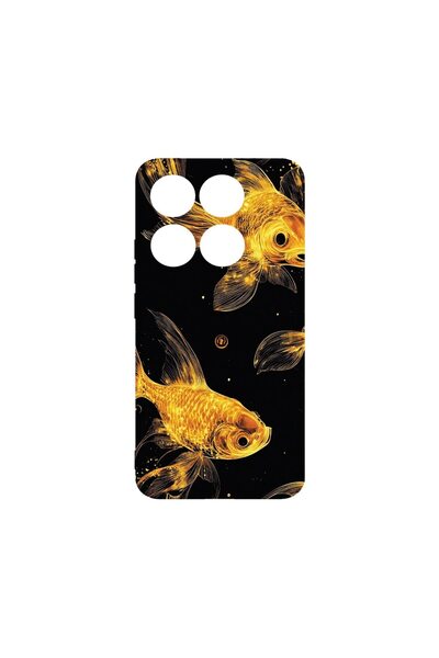 bestcase Husa pentru Xiaomi 14T, BestCase¬Æ Clear Silicon 2MM, Gold Fishes, A...
