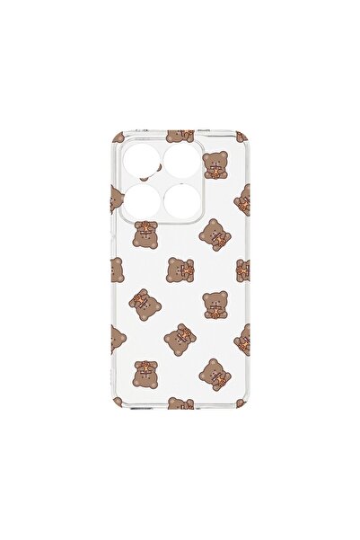 bestcase Husa pentru Xiaomi 14T, BestCase¬Æ Clear Silicon 2MM, Teddy Bear Pat...