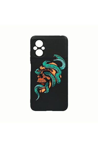 bestcase Силиконов калъф, съвместим с Xiaomi Poco M5, с дизайн на череп, усто...