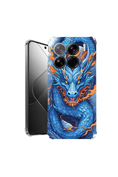bestcase ¬Æ Husa pentru Xiaomi 15 Pro, Anti Shock 1.5MM, Blue Dragon, Protect...