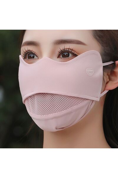 choice2 pink Ice Silk Face Mask Anti-UV Breathable Mesh Cycling Hiking Face V...