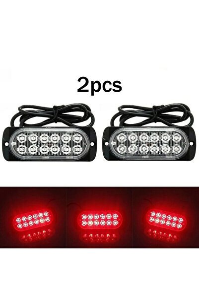 Choice 2Pcs 12V-24V Universal Car Rear Red Fog 12 Led Lamp Light For Truck Ca...