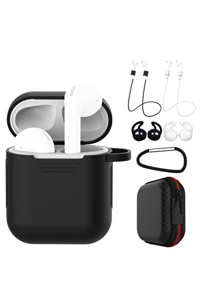 Sonique Σετ 7 σε 1 Soft Touch για AirPods 1/2 Μαύρο