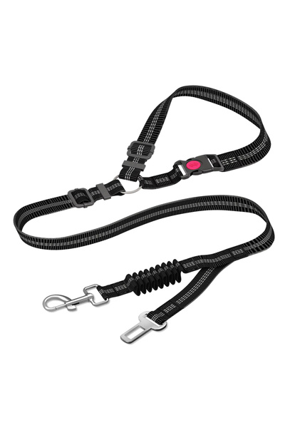 Choice1 black 117cm Dog Seat Belt Adjustable Dog Car Harness Seatbelt Nylon L...