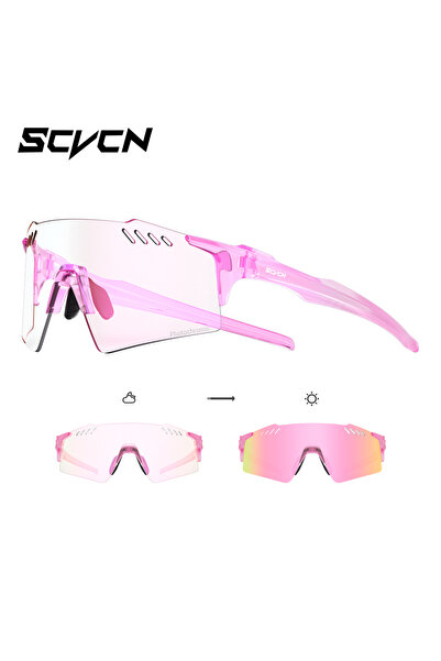 Choice14 Photochromic PINK-07 SCVCN Photochromic Hiking Eyewear Fashion Rimle...