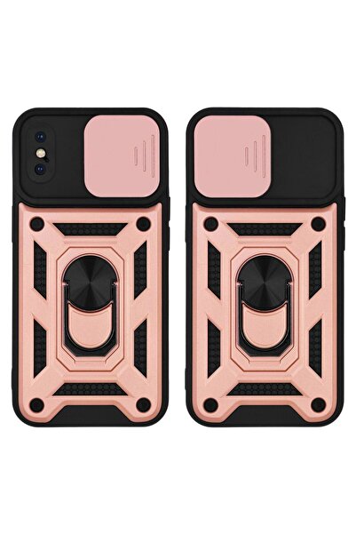 Sonique Θήκη Ring Armor CamPro για Apple iPhone X / iPhone XS Ροζ Χρυσό