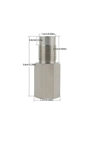 Choice 58mm Oxygen Sensor Spacer Adapter M18x1.5 Stainless Steel Oxygen O2 Se...
