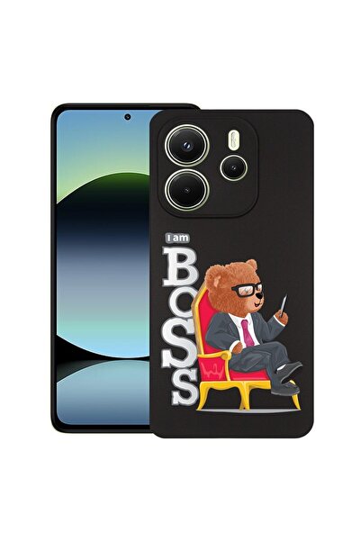 bestcase Калъф за Xiaomi Redmi Note 14, Мече - Аз съм шеф, Тънък силиконов 0....