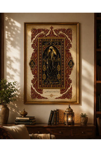 Store Dini Motifli Kanvas Tablo