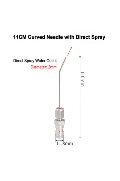 Choice5 PZ-013 Cleaning Needle Nozzle High Pressure 2.0mm Straight/Side Jet f...