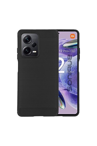 Sonique Θήκη Σιλικόνης Carbon Brushed Xiaomi Redmi Note 12 Pro Plus Μαύρο