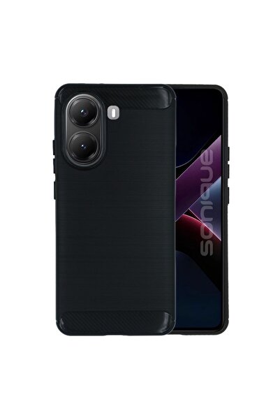Sonique Θήκη Σιλικόνης Carbon Brushed Xiaomi Poco X7 Pro 5G Μαύρο